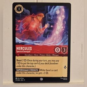 Disney Lorcana Winterspell - Hercules Spectral Demigod 214/204 Card - Chapter 11